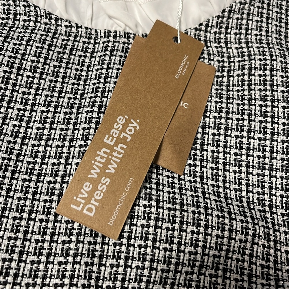 Bloomchic Ruffle Neck Tweed Top - Picture 2 of 5